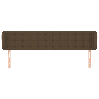 Testiera ad Orecchio Marrone Scuro 203x23x78/88 cm in Tessuto | homemem39