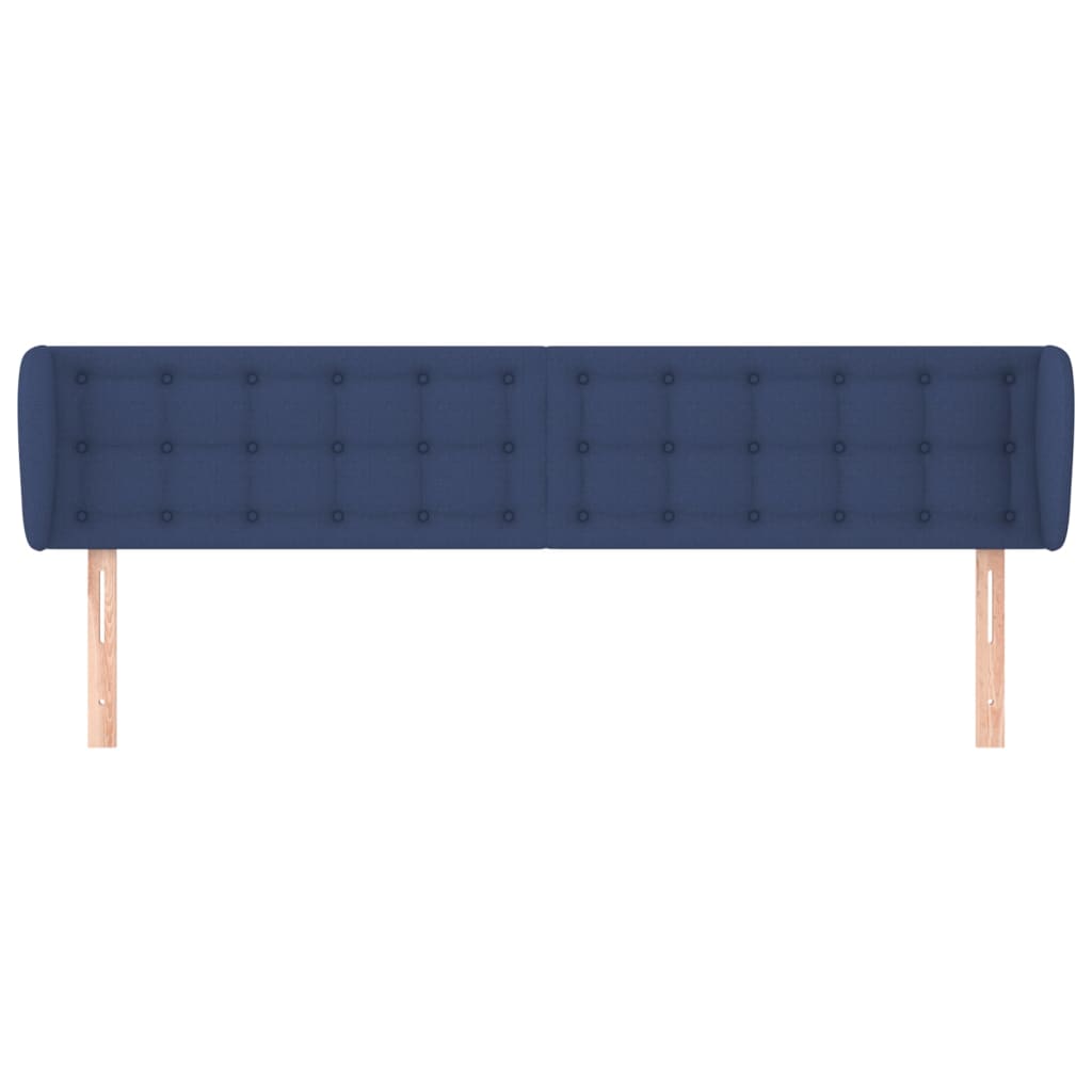 Testiera ad Orecchio Blu 203x23x78/88cm in Tessuto | homemem39