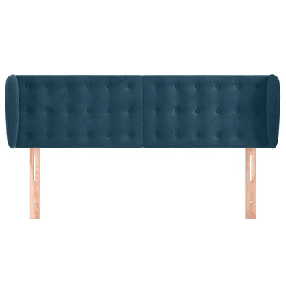 Testiera ad Orecchio Blu Scuro 147x23x78/88 cm in Velluto | homemem39