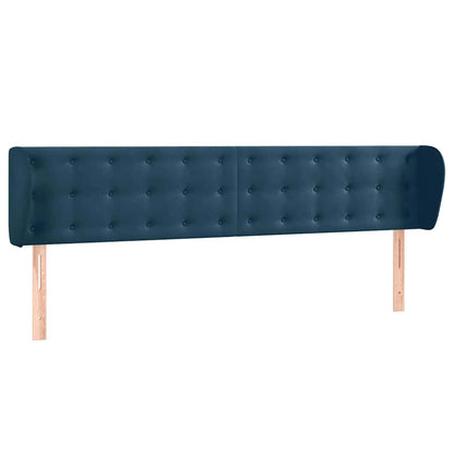 Testiera ad Orecchio Blu Scuro 163x23x78/88 cm in Velluto | homemem39