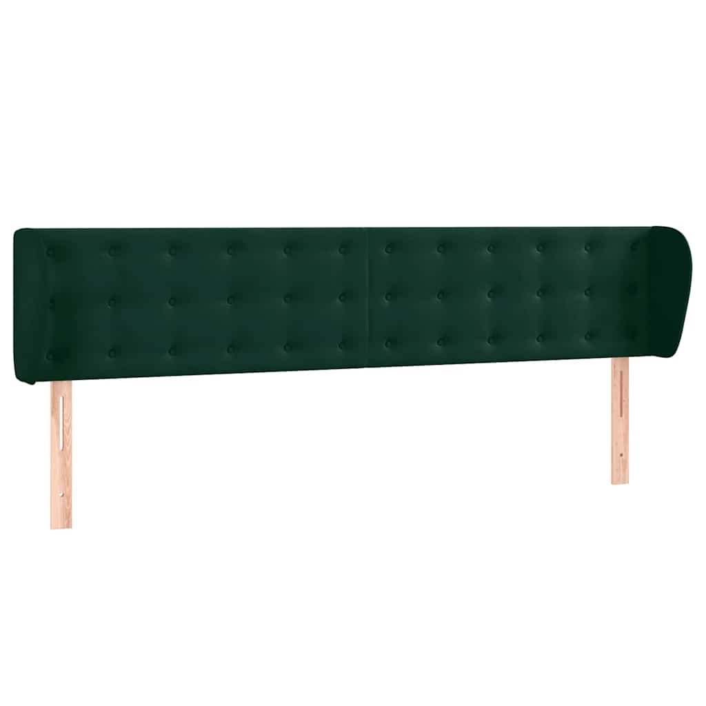 Testiera ad Orecchio Verde Scuro 183x23x78/88 cm in Velluto | homemem39