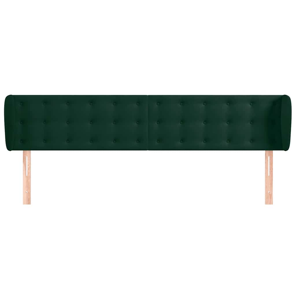 Testiera ad Orecchio Verde Scuro 183x23x78/88 cm in Velluto | homemem39