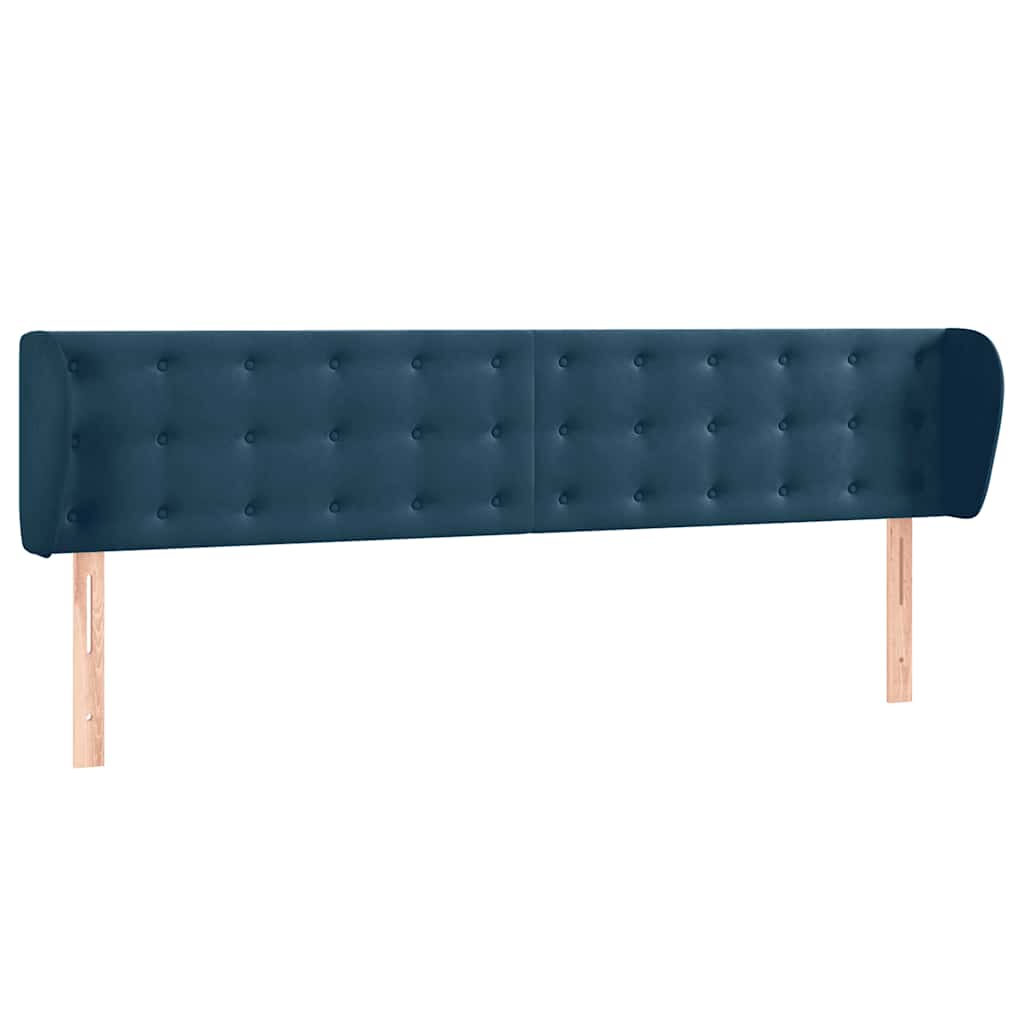 Testiera ad Orecchio Blu Scuro 183x23x78/88 cm in Velluto | homemem39