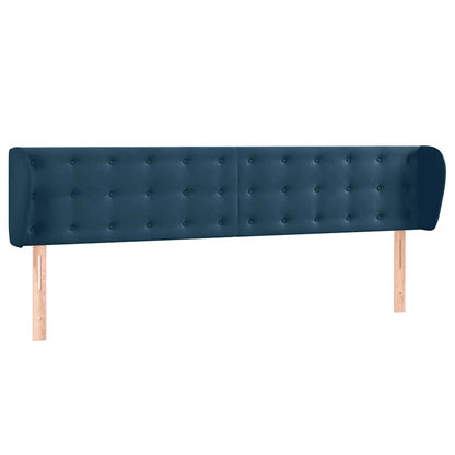 Testiera ad Orecchio Blu Scuro 183x23x78/88 cm in Velluto | homemem39