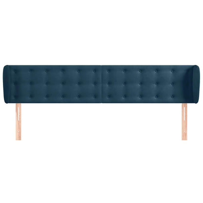 Testiera ad Orecchio Blu Scuro 183x23x78/88 cm in Velluto | homemem39