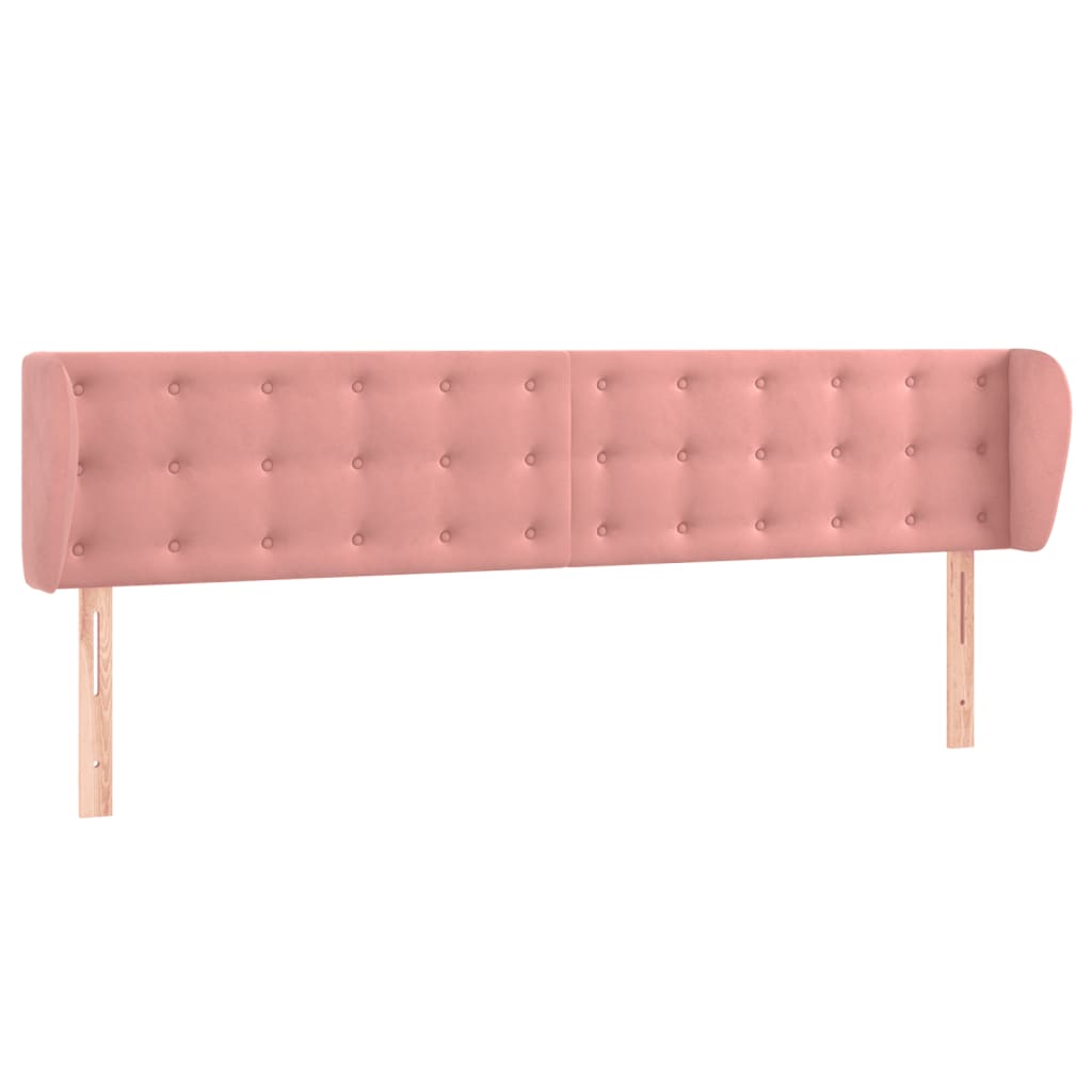 Testiera ad Orecchio Rosa 183x23x78/88 cm in Velluto | homemem39