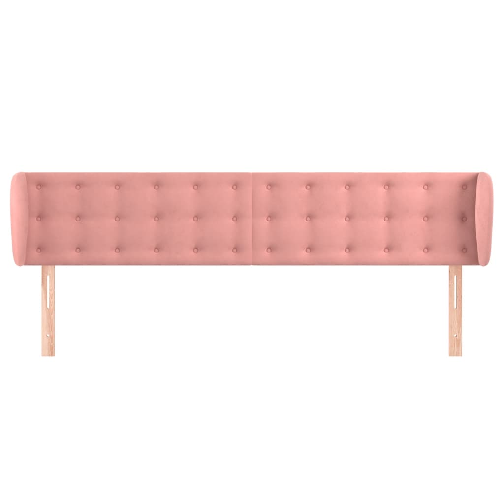 Testiera ad Orecchio Rosa 183x23x78/88 cm in Velluto | homemem39
