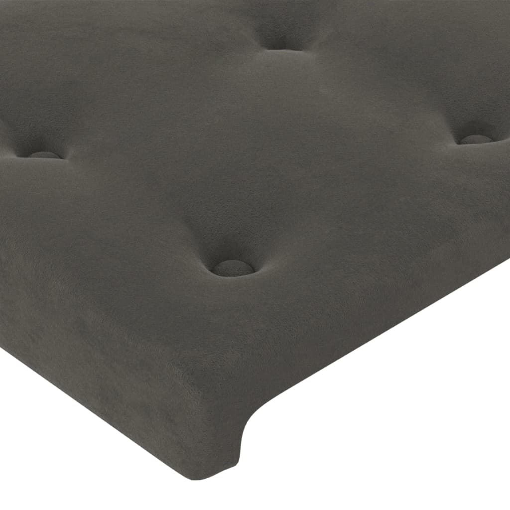 Testiera ad Orecchio Grigio Scuro 203x23x78/88 cm in Velluto | homemem39