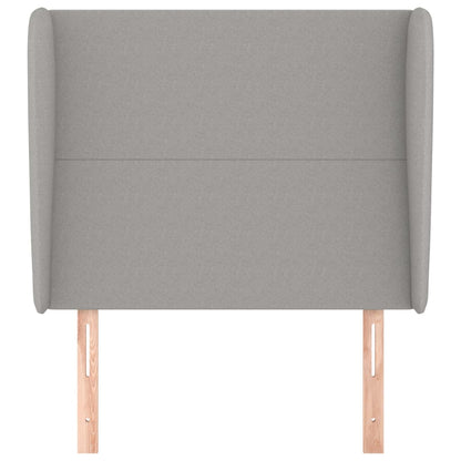 Testiera ad Orecchio Grigio Chiaro 83x23x118/128 cm in Tessuto | homemem39