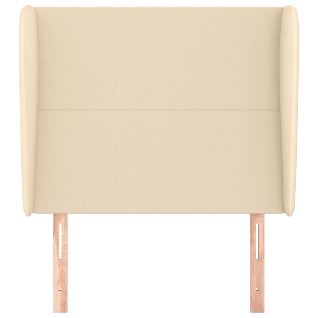 Testiera ad Orecchio Crema 83x23x118/128 cm in Tessuto - homemem39