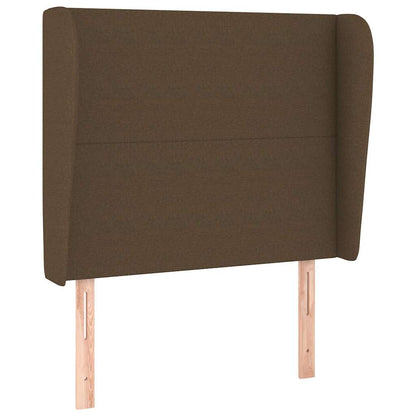Testiera ad Orecchio Marrone Scuro 93x23x118/128 cm in Tessuto | homemem39