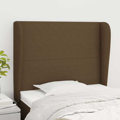 Testiera ad Orecchio Marrone Scuro 93x23x118/128 cm in Tessuto | homemem39