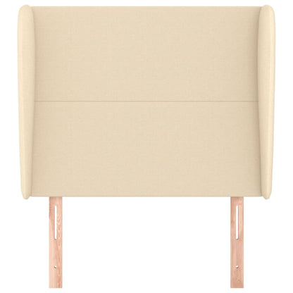 Testiera ad Orecchio Crema 93x23x118/128 cm in Tessuto - homemem39