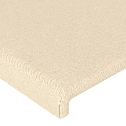 Testiera ad Orecchio Crema 147 x 23 x 118/128 cm in Tessuto - homemem39