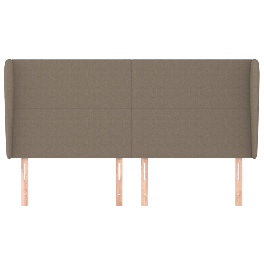 Testiera ad Orecchio Tortora 163x23x118/128 cm in Tessuto | homemem39