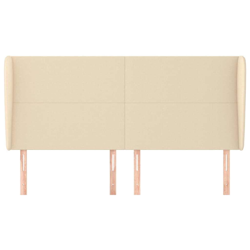 Testiera ad Orecchio Crema 163x23x118/128 cm in Tessuto | homemem39