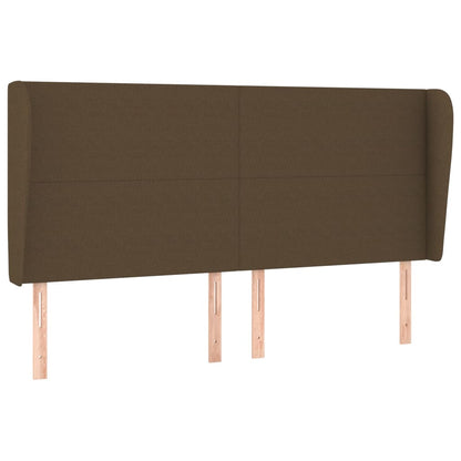 Testiera ad Orecchio Marrone Scuro 183x23x118/128 cm in Tessuto | homemem39