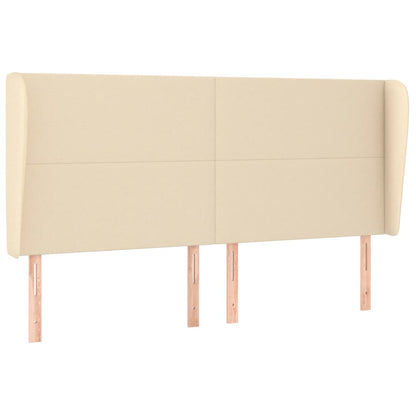 Testiera ad Orecchio Crema 183x23x118/128 cm in Tessuto | homemem39
