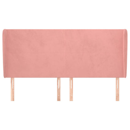 Testiera ad Orecchio Rosa 183x23x118/128 cm in Velluto | homemem39