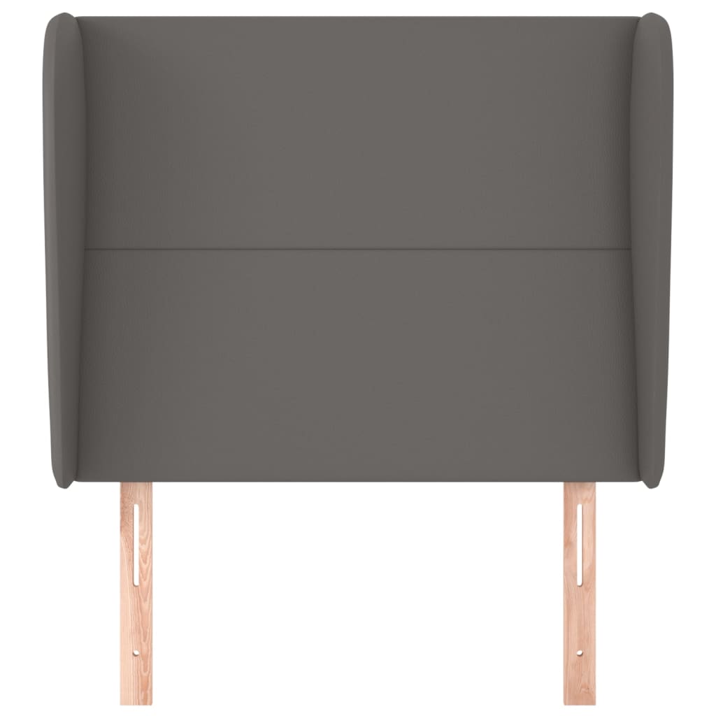 Testiera ad Orecchio Grigia 83x23x118/128 cm in Similpelle - homemem39