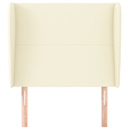Testiera ad Orecchio Crema 93x23x118/128 cm in Similpelle