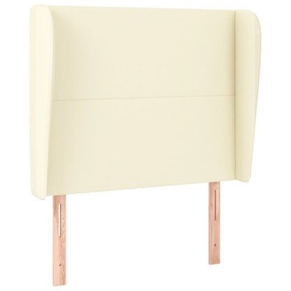 Testiera ad Orecchio Crema 103x23x118/128 cm in Similpelle