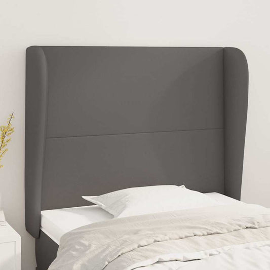 Testiera ad Orecchio Grigio 103x23x118/128cm in Similpelle | homemem39