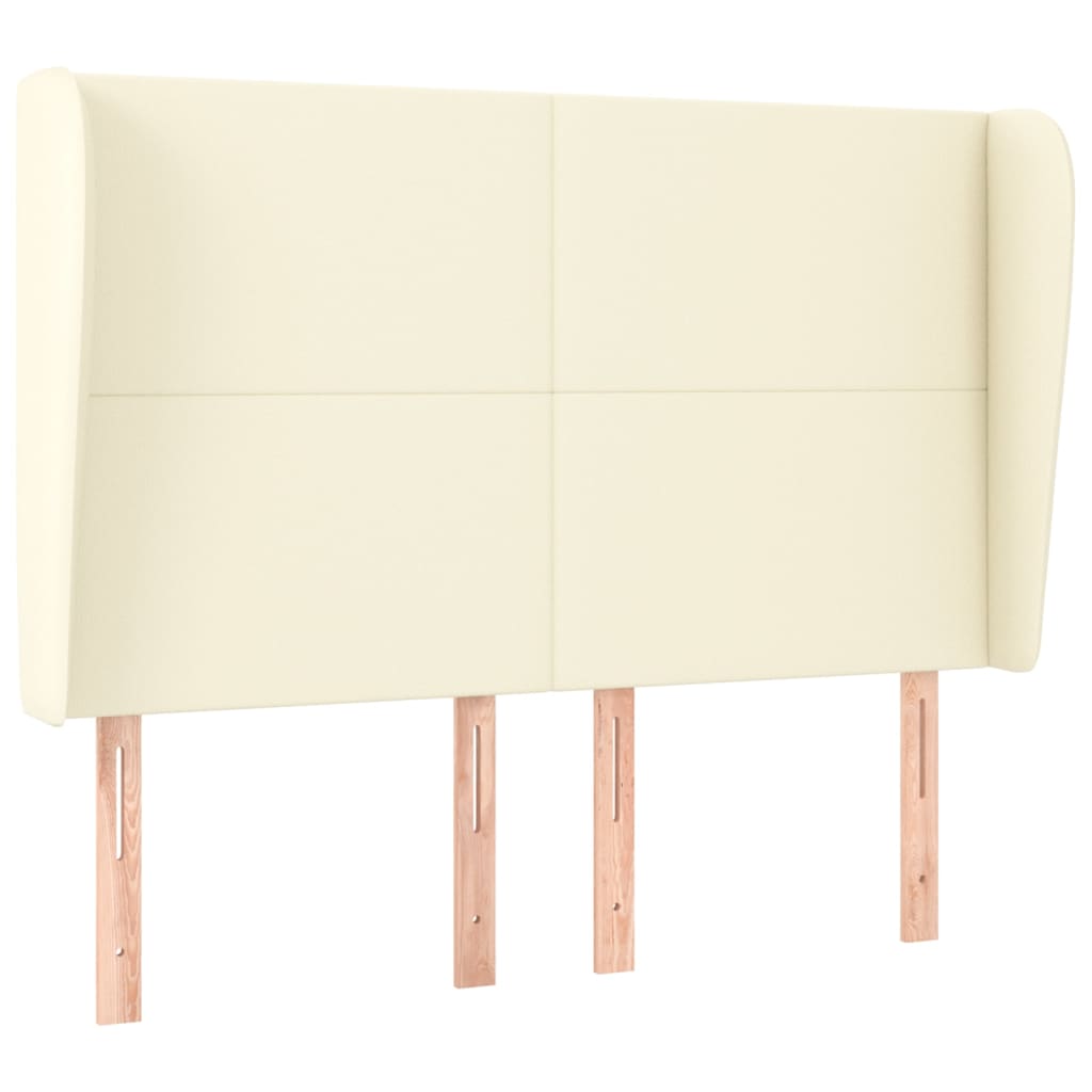 Testiera ad Orecchio Crema 147x23x118/128 cm in Similpelle