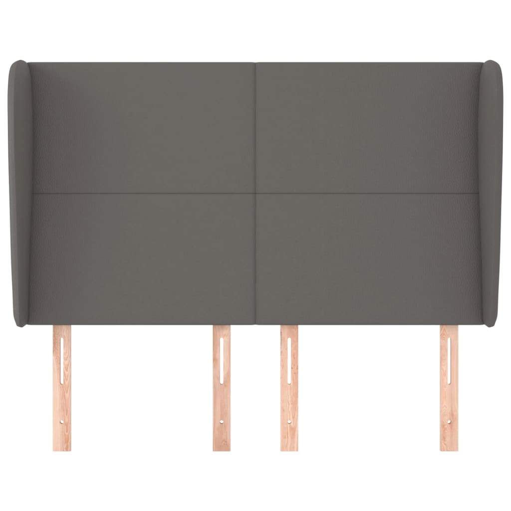 Testiera ad Orecchio Grigio 147x23x118/128cm in Similpelle - homemem39