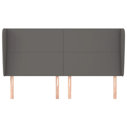 Testiera ad Orecchio Grigio 163x23x118/128cm in Similpelle - homemem39