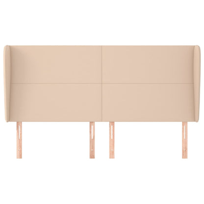 Testiera ad Orecchio Cappuccino 163x23x118/128 cm in Similpelle - homemem39