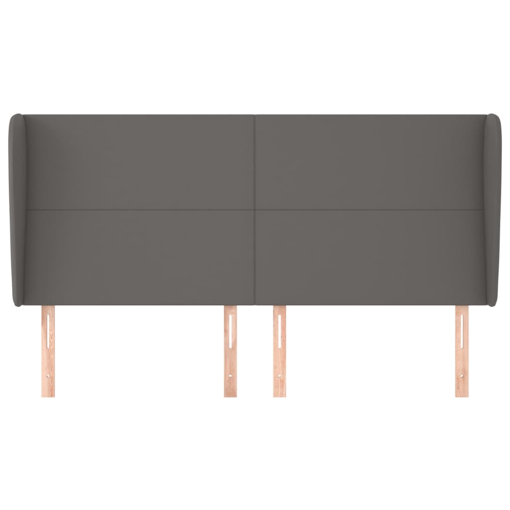 Testiera ad Orecchio Grigio 183x23x118/128cm in Similpelle - homemem39