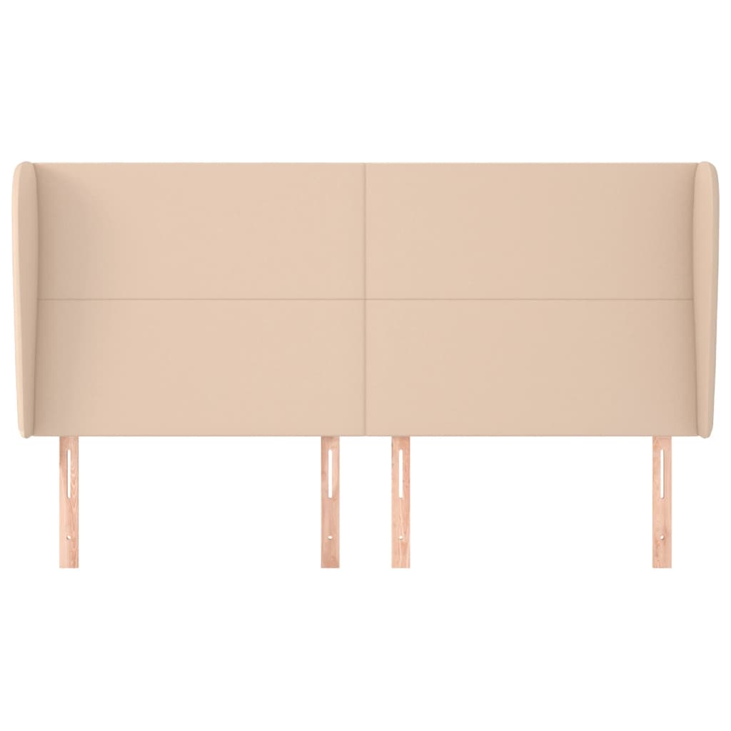 Testiera ad Orecchio Cappuccino 183x23x118/128 cm in Similpelle - homemem39