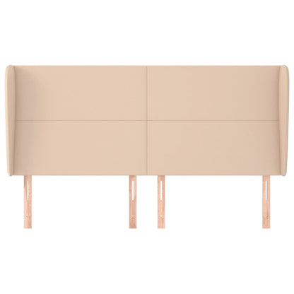 Testiera ad Orecchio Cappuccino 183x23x118/128 cm in Similpelle - homemem39