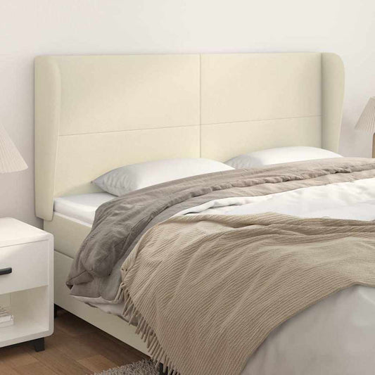 Testiera ad Orecchio Crema 203x23x118/128 cm in Similpelle | homemem39