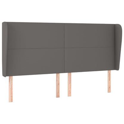 Testiera ad Orecchio Grigio 203x23x118/128cm in Similpelle - homemem39