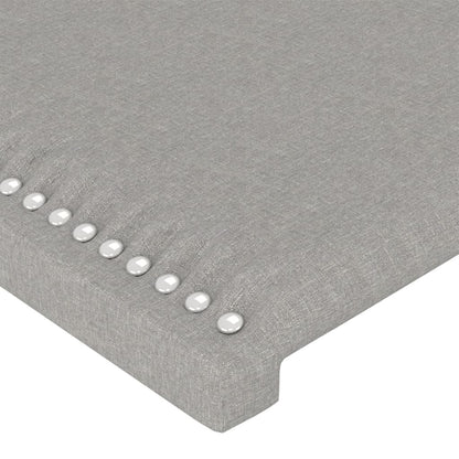 Testiera ad Orecchio Grigio Chiaro 93x23x118/128 cm in Tessuto | homemem39