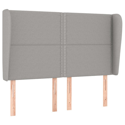 Testiera ad Orecchio Grigio Chiaro 147x23x118/128 cm in Tessuto - homemem39