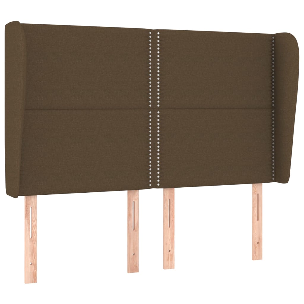 Testiera ad Orecchio MarroneScuro147 x 23 x 118/128cm inTessuto | homemem39