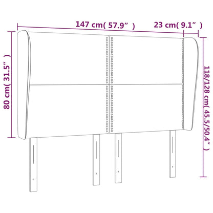 Testiera ad Orecchio MarroneScuro147 x 23 x 118/128cm inTessuto | homemem39