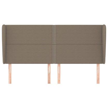 Testiera ad Orecchio Tortora 183x23x118/128 cm in Tessuto