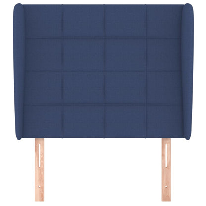 Testiera ad Orecchio Blu 93x23x118/128 cm in Tessuto