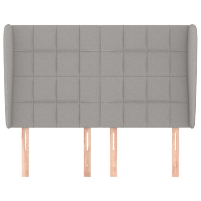 Testiera ad Orecchio Grigio Chiaro 147x23x118/128 cm in Tessuto
