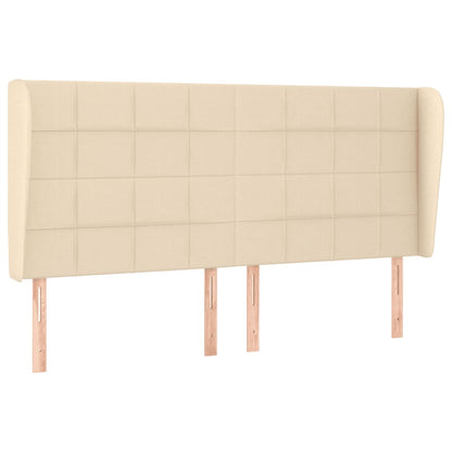 Testiera ad Orecchio Crema 183x23x118/128 cm in Tessuto