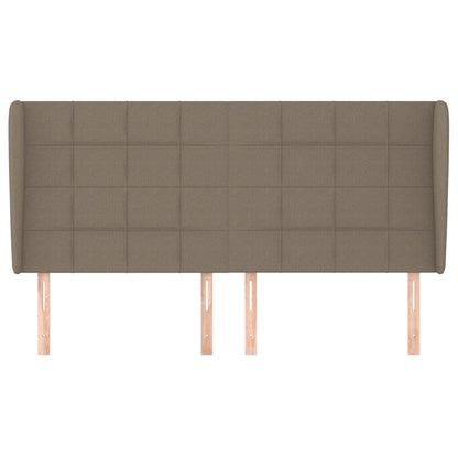 Testiera ad Orecchio Tortora 203x23x118/128 cm in Tessuto