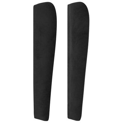 Testiera ad Orecchio Nera 93x23x118/128 cm in Velluto