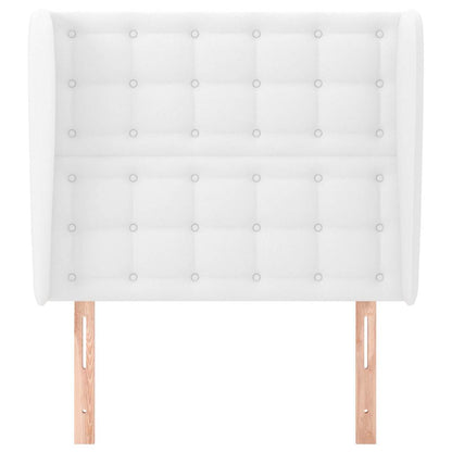 Testiera ad Orecchio Bianca 83x23x118/128 cm in Similpelle | homemem39