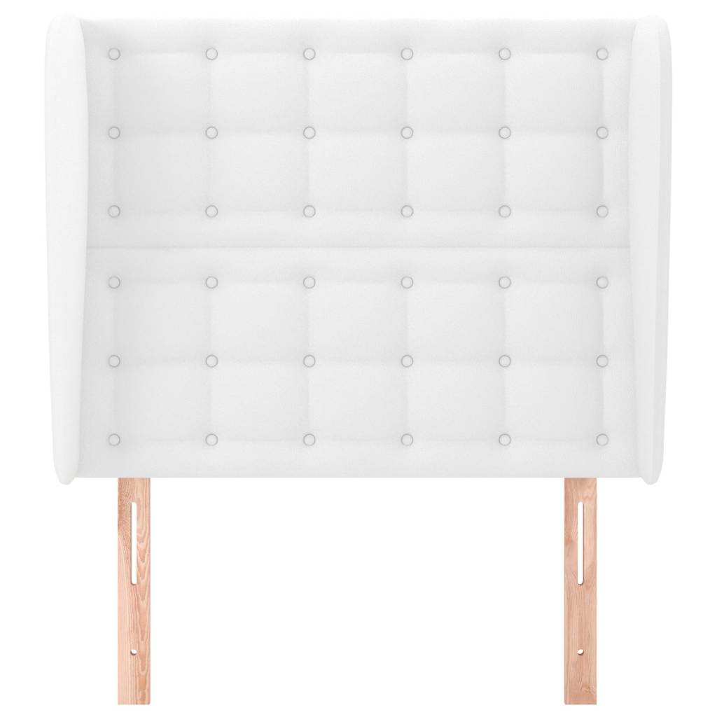 Testiera ad Orecchio Bianca 83x23x118/128 cm in Similpelle - homemem39