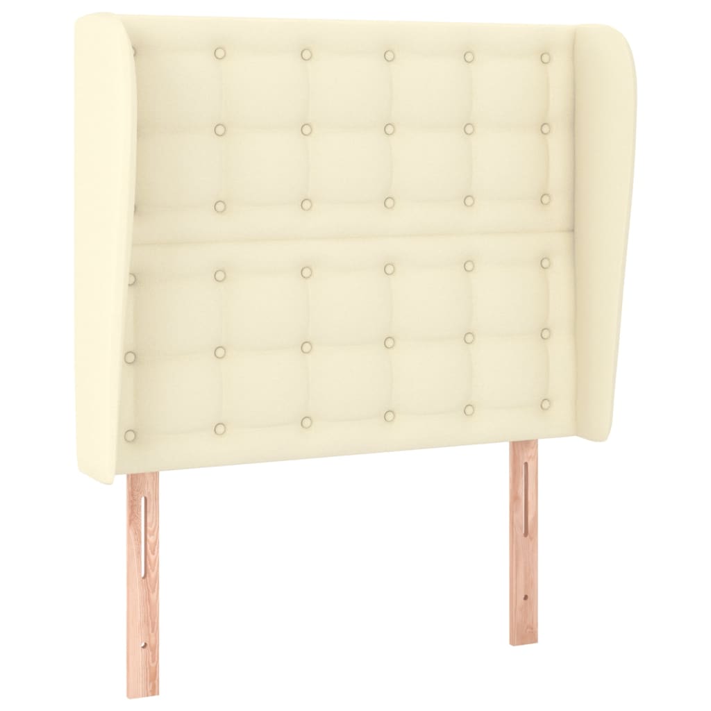 Testiera ad Orecchio Crema 83x23x118/128 cm in Similpelle - homemem39