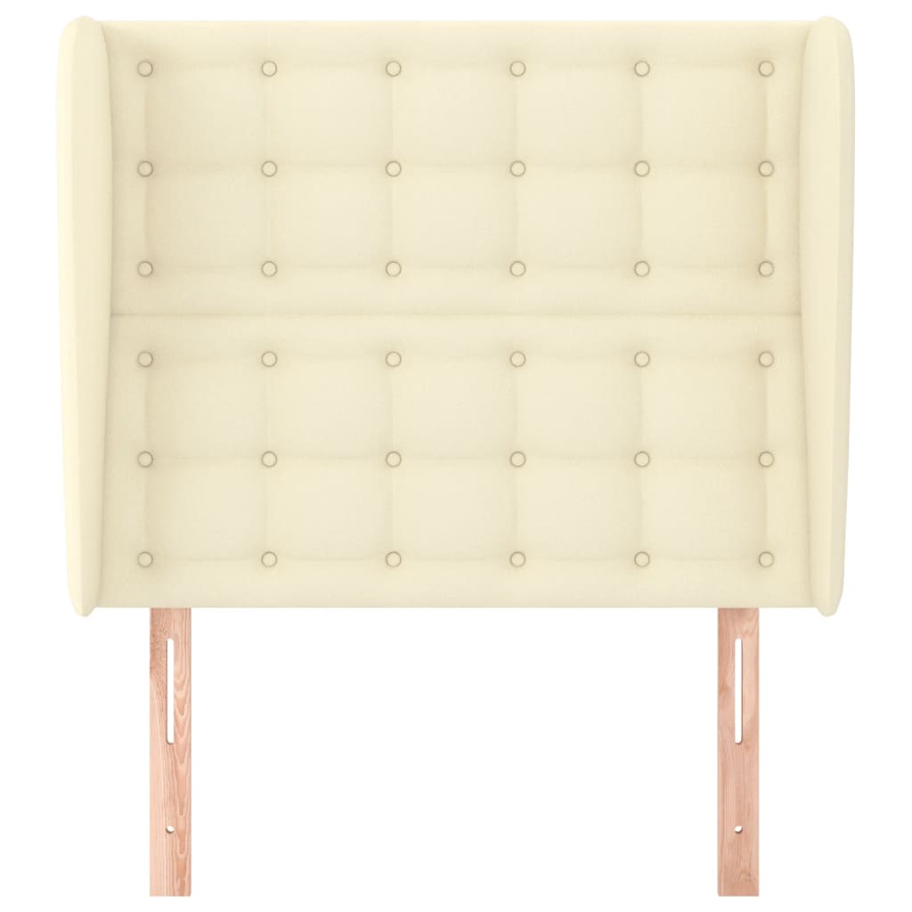 Testiera ad Orecchio Crema 83x23x118/128 cm in Similpelle - homemem39